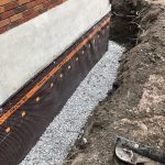Gravel drainage foundation